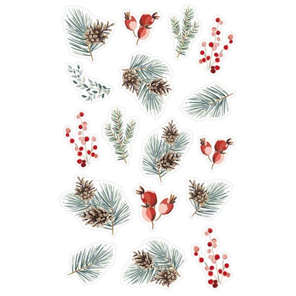 Weihnachten -  Sticker im Format 7,8 x 12,5 cm – X-mas nature