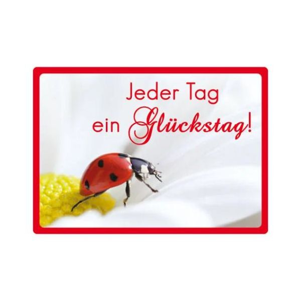 Kipis Selbsthaftende Schilder Jeder Tag ein Glückstag! UVP: € 2,95