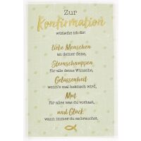 Konfirmation Glückwunschkarte mit Briefumschlag...