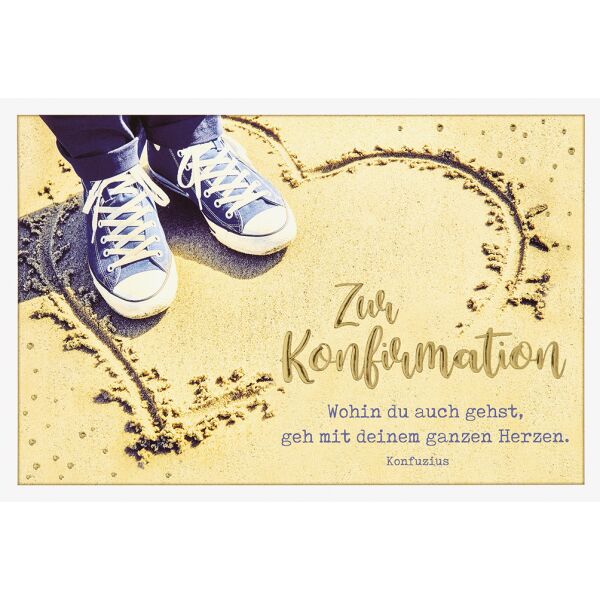 Konfirmation - Glückwunschkarte im Format 11,5 x 17 cm mit Briefumschlag
