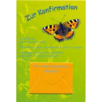 Konfirmation Schmetterling Geldkarte...