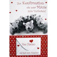 Konfirmation Von Herzen Mäuse Geldkarte...