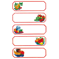 Sticker Aufkleber Haushaltsetiketten Früchte 3...