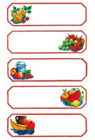 Sticker - Haushaltsetiketten - Früchte - 3...
