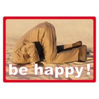 Kipis Selbsthaftende Schilder be happy! Kopf im Sand UVP:...