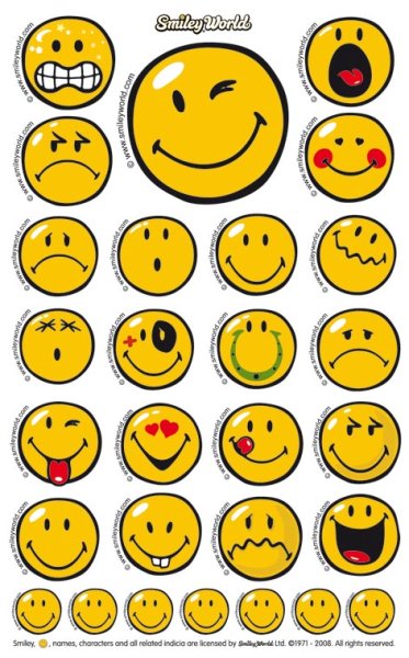 Sticker Smiley 28gelbe Figuren