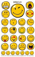 Sticker Smiley 28gelbe Figuren