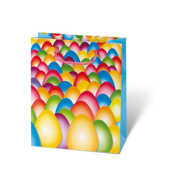 A - Ostern  Geschenktasche Medium A5 Format Bunte Eier