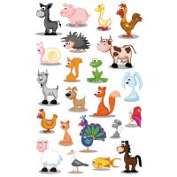 Sticker Aufleber Bauernhoftiere 3 Bögen in der Packung