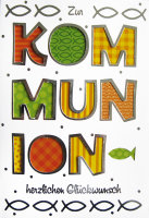 Kommunion - Beautiful Colours - Glückwunschkarte im...