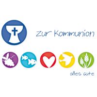 Kommunion Glückwunschkarte mit Umschlag  Kelch...