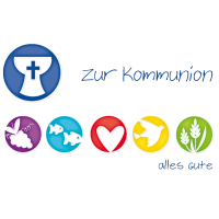 Kommunion Glückwunschkarte mit Umschlag  Kelch...