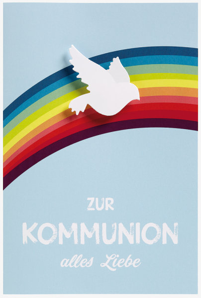 Kommunion - Collage - Glückwunschkarte im Format 11,5 x 17 cm mit Briefumschlag