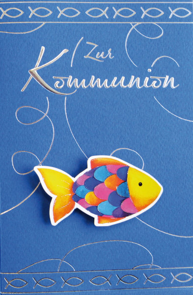 Kommunion - Glückwunschkarte im Format 11,5 x 17 cm mit Briefumschlag