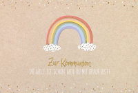 Kommunion - Glückwunschkarte - Regenbogen -...
