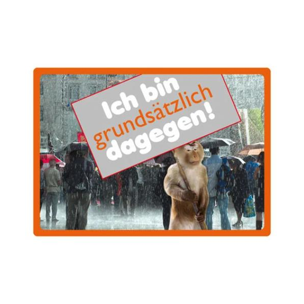 Kipis Selbsthaftende Schilder Ich bin grundsätzlich dagegen! UVP: € 2,95