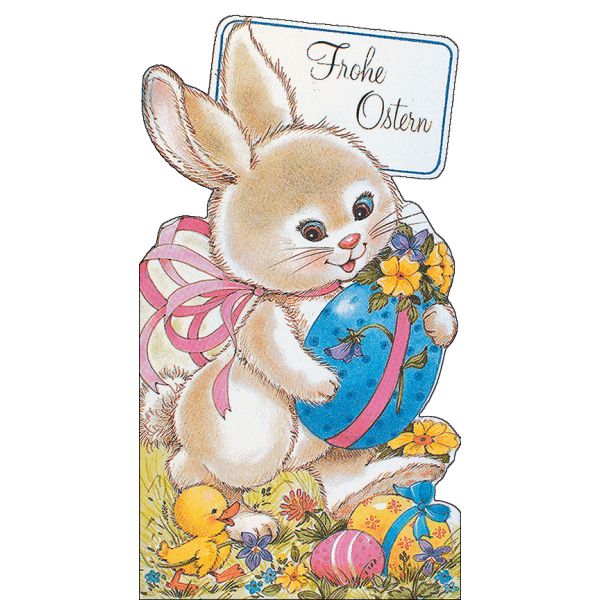 Ostern Osterhase Ostereier Küken Glückwunschkarte mit Briefumschlag