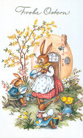 Ostern - Glückwunschkarte mit Briefumschlag - Hasen...