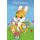 Ostern Herzen Blumen Hase bemalt Ei Glückwunschkarte mit Briefumschlag