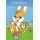 Ostern Herzen Blumen Hase bemalt Ei Glückwunschkarte mit Briefumschlag