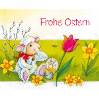 Ostern Minikarte Grußkarte mit Umschlag Schaf...
