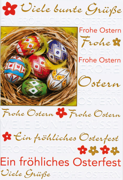 Ostern - Glückwunschkarte im Format 11,5 x 17 cm mit Briefumschlag
