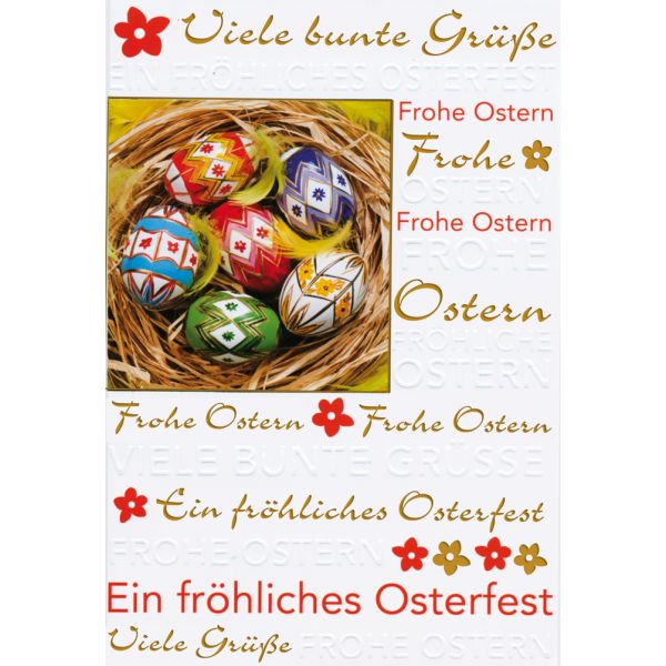 Ostern - Glückwunschkarte im Format 11,5 x 17 cm mit Briefumschlag