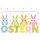 Ostern bunte Osterhasen Blumen Glückwunschkarte mit Briefumschlag
