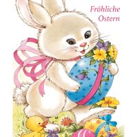 Ostern Minikarte Grußkarte mit Umschlag  Hase Ei...