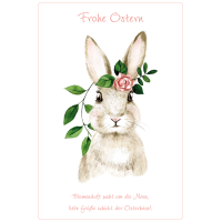 Ostern Hase mit Blume zwischen Ohren...