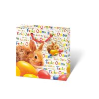 Tasche klein Frohe Ostern CD-Format Hase Eier 14,5x15x6cm