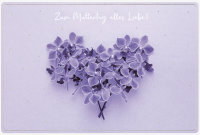 Muttertag - Glückwunschkarte - Blumen - Herz -...