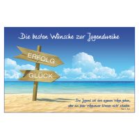 Jugendweihe Glückwunschkarte mit Umschlag  Spruch...
