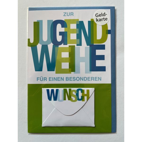 Jugendweihe Geldgeschenkkarte mit Umschlag  Besonderer Wunsch