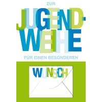 Jugendweihe Geldgeschenkkarte mit Umschlag  Besonderer Wunsch
