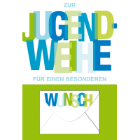 Jugendweihe Geldgeschenkkarte mit Umschlag  Besonderer Wunsch