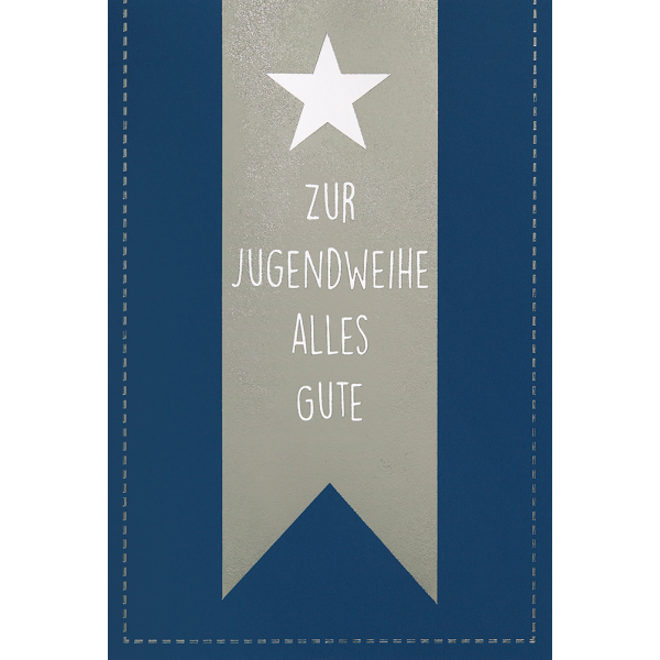 Jugendweihe Glückwunschkarte mit Umschlag  Stern Alles Gute