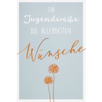 Jugendweihe Glückwunschkarte mit Umschlag...