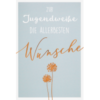 Jugendweihe Glückwunschkarte mit Umschlag...