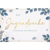 Jugendweihe Unverpackte Glückwunschkarte mit...