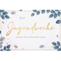 Jugendweihe Unverpackte Glückwunschkarte mit...