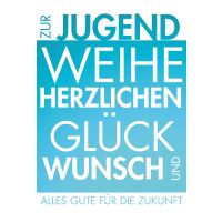 Jugendweihe Glückwunschkarte mit Umschlag...