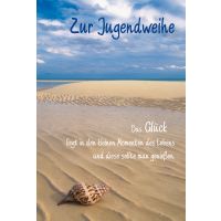 Jugendweihe Glückwunschkarte mit Umschlag  Strand...