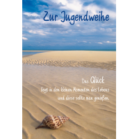 Jugendweihe Glückwunschkarte mit Umschlag  Strand...