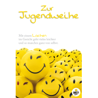 Jugendweihe Glückwunschkarte mit Umschlag  Spruch...