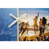 Jugendweihe Glückwunschkarte mit Umschlag  Spruch...