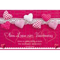 Valentinstag Glückwunschkarte mit Umschlag  Spruch...