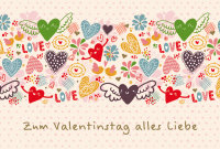 Valentinstag - Glückwunschkarte im Format 11,5 x 17...
