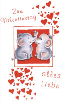Valentinstag - Glückwunschkarte im Format 11,5 x 17...