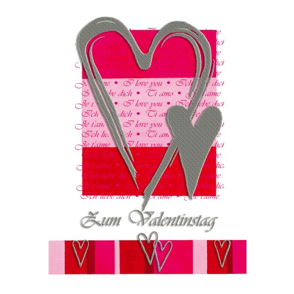 A Valentinstag Glückwunschkarte mit Umschlag  Herz I love you
